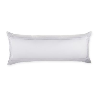Wamsutta&reg; Hotel Triple Baratta Stitch Bolster Throw Pillow in White