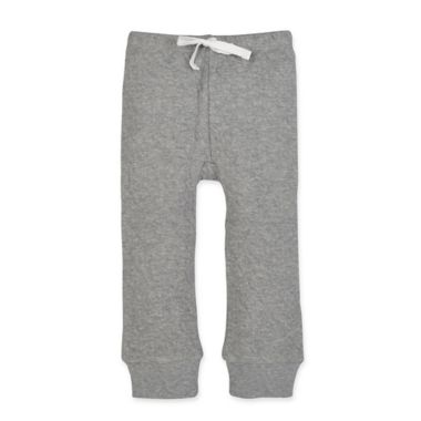 Burt's Bees Baby&reg; Newborn Quilted Bee Pant in Grey. View a larger version of this product image.