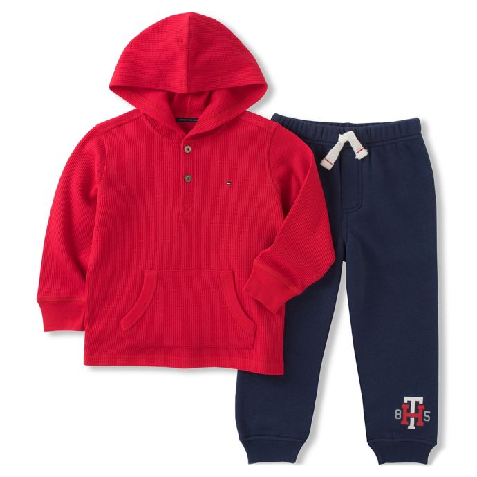 red tommy hilfiger sweatpants