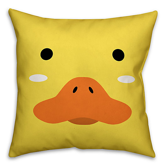 Alternate image 1 for Designs Direct Duck Face Friend 16-Inch Square Throw Pillow