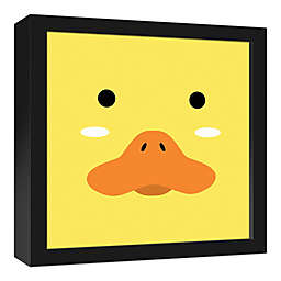 Designs Direct Duck Face Friend 13.7-Inch Square Framed Canvas Wall Art