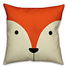 Alternate image 0 for Designs Direct Fox Face Friend 16-Inch Square Throw Pillow in Orange