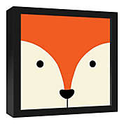 Designs Direct Fox Face Friend 13.7-Inch Square Framed Canvas Wall Art