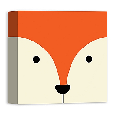Designs Direct Fox Face Friend 12-Inch Square Canvas Wall Art. View a larger version of this product image.