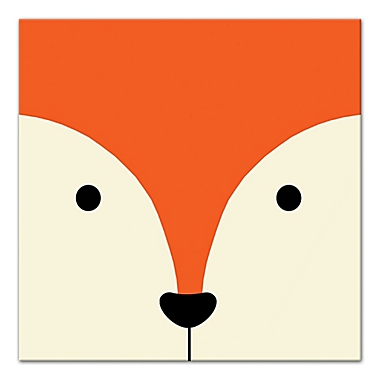 Designs Direct Fox Face Friend 12-Inch Square Canvas Wall Art. View a larger version of this product image.