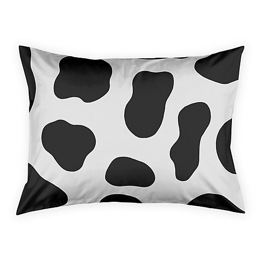 Alternate image 1 for Designs Direct Cow Face Friend Standard Pillow Sham in White