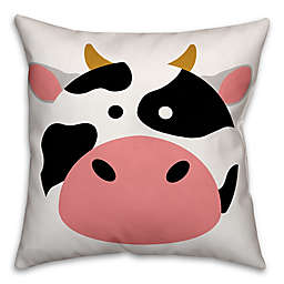 Designs Direct Cow Face Friend 16-Inch Square Throw Pillow