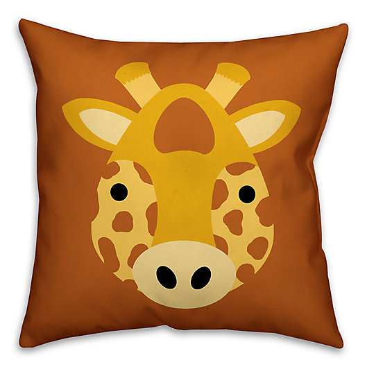 Alternate image 1 for Designs Direct Framed Giraffe Face Friend Square Throw Pillow