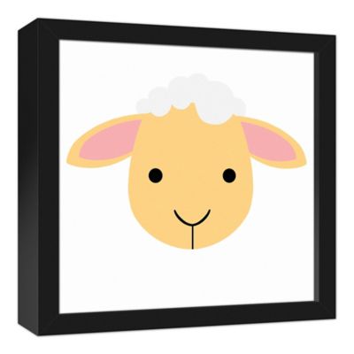 Designs Direct Lamb Face Framed Friend Framed Canvas Wall Art