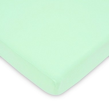TL Care&reg; Fitted Jersey Cotton Playard Sheet in Mint. View a larger version of this product image.