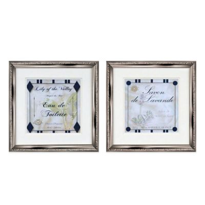 lily and lavender wall art (set of 2)