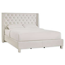 iNSPIRE Q® Diane Crystal Tufted King Bed in Ivory Metallic