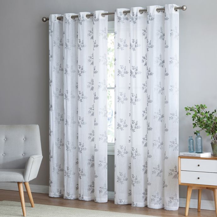 Be Artistic Breeze Leaf Grommet Top Window Curtain Panel Bed