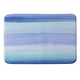 Deny Designs Amy Sia Ombre Watercolor Memory Foam Bath Mat in Blue