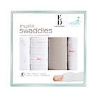 Alternate image 1 for ED Ellen DeGeneres Crafted by aden by aden + anais&reg; 4-Pack Iconic Muslin Swaddles