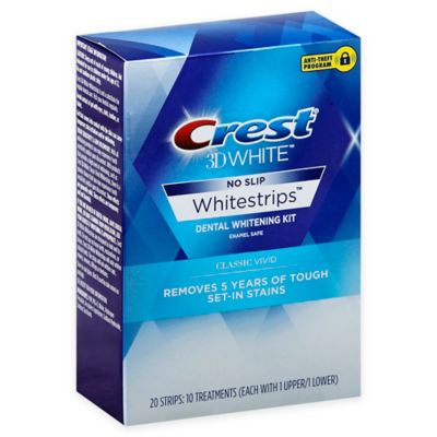 Crest&reg; 3D White&trade; 10-Count No Slip Whitestrips&trade; Classic Vivid Dental Whitening Kit