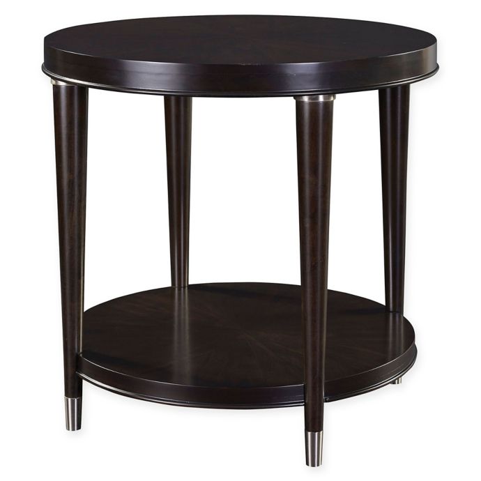 Broyhill Vibe Round End Table in Walnut | Bed Bath & Beyond