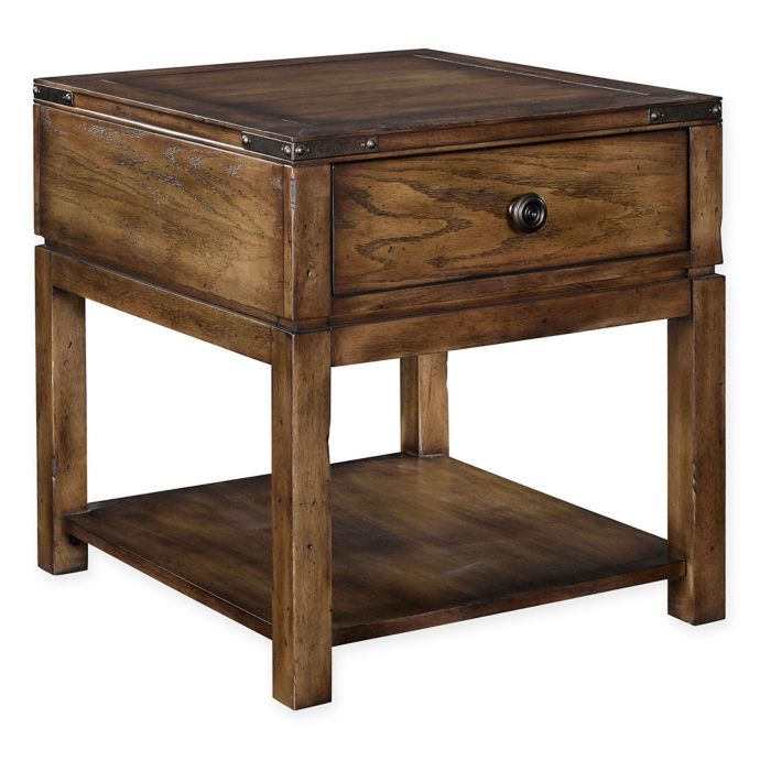 Broyhill Pike Place Drawer End Table in Brown | Bed Bath & Beyond