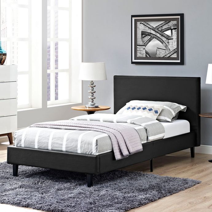 Modway Anya Vinyl Twin Bed | Bed Bath & Beyond