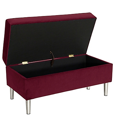 Skyline Furniture Milligan Storage Bench in Berry. View a larger version of this product image.