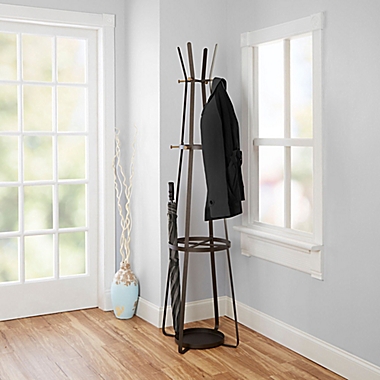 Blake Coat Rack in Gunmetal/Gold. View a larger version of this product image.