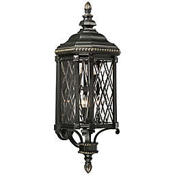 The Great Outdoors® Bexley Manor Wall-Mount Outdoor Sconce in Black/Gold