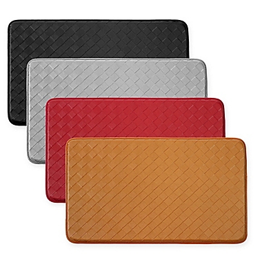 Chef Gear Diamond Weave Faux Leather Comfort Kitchen Mat. View a larger version of this product image.