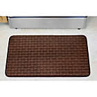 Alternate image 1 for Chef Gear Basket Weave Faux Leather 18-Inch x 30-Inch Comfort Kitchen Mat in Mocha