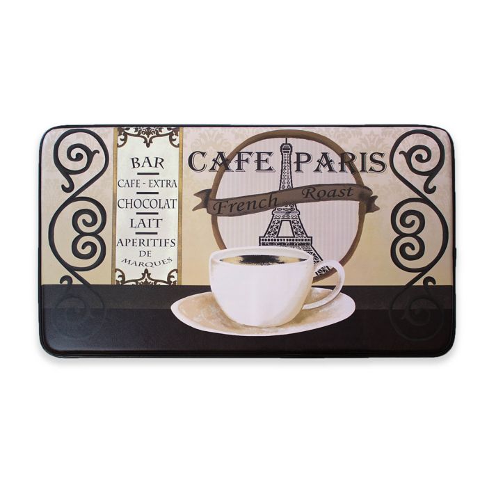 Chef Gear Cafe Paris Faux Leather Comfort Kitchen Mat Bed Bath