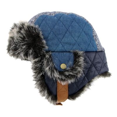navy blue trapper hat