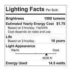 Alternate image 2 for Feit Electric 2-Pack 100-Watt Equivalent A19 LED Daylight Light Bulbs
