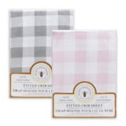 Burt's Bees Baby&reg; Buffalo Check Organic Cotton Fitted Crib Sheet