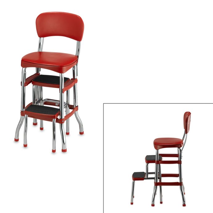 Cosco® Retro Chair/Step Stool in Red | Bed Bath & Beyond