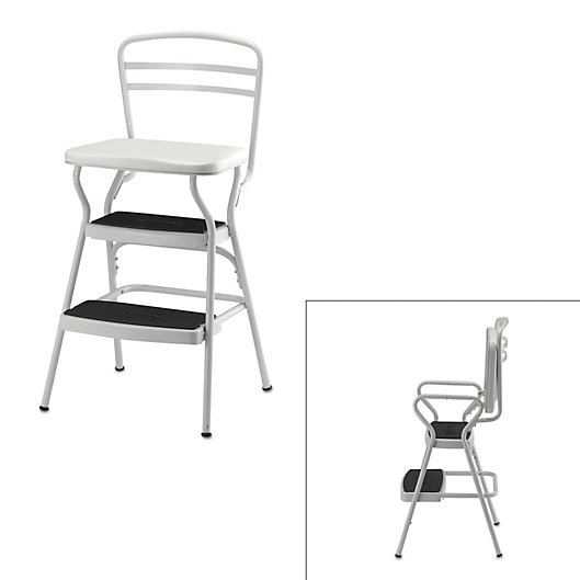 Cosco White Chair Step Stool Bed, Bar Stool Step Ladder Combination