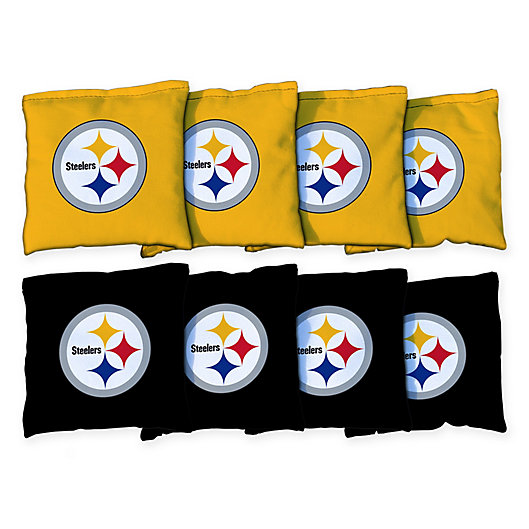 Alternate image 1 for NFL Pittsburgh Steelers 16 oz. Duck Cloth Cornhole Bean Bags (Set of 8)