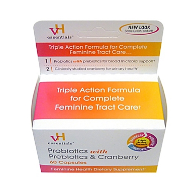 VH Essentials&reg; 60-Count Probiotic Plus & Cranberry Feminine Health Dietary Supplement. View a larger version of this product image.