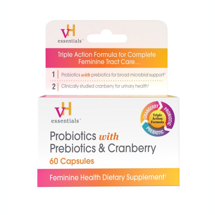 Vh Essentials 60 Count Probiotic Plus Cranberry Feminine Health Dietary Supplement Bed Bath Beyond