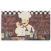 Chef Gear Chef De Cuisine Gelness 18-Inch x 30-Inch Anti-Fatigue Kitchen Mat in Red