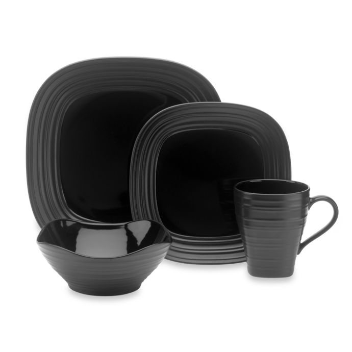 great gatherings black square dinnerware set