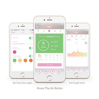 AirSense Air Monitor and Ionic Purifier in Dark Wood. View a larger version of this product image.