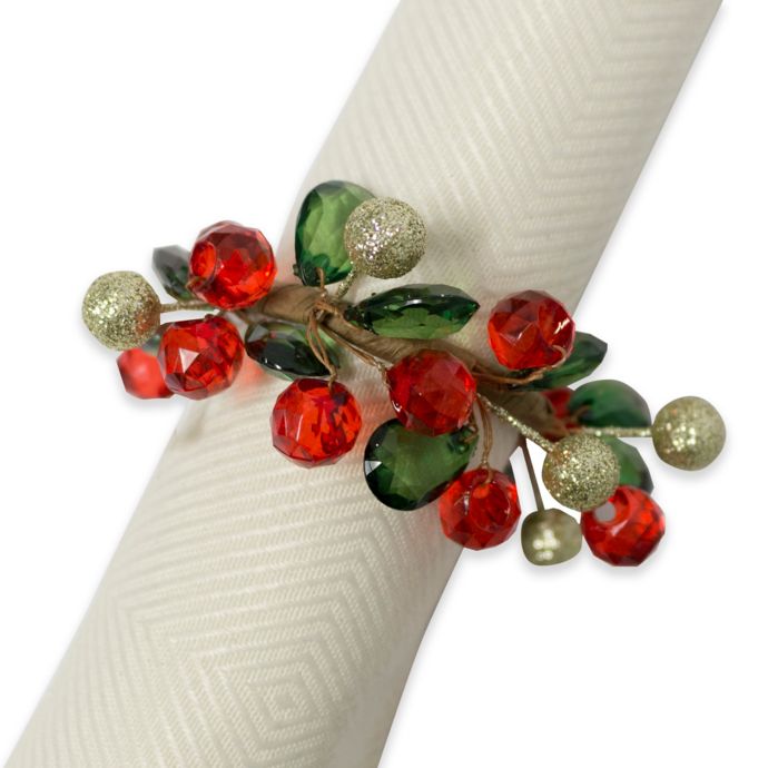 Holiday Sparkle Napkin Ring (Set of 4) Bed Bath and Beyond Canada