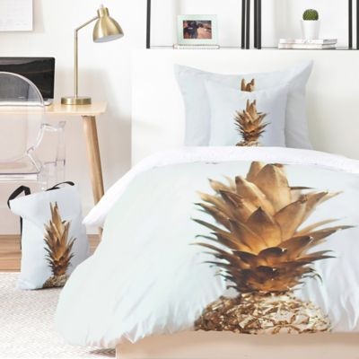 Deny Designs The Gold Pineapple Duvet Cover Bed Bath Beyond