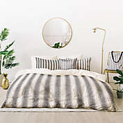 Deny Designs Holli Zollinger French Linen Seaside Stripe 5-Piece Queen Duvet Cover Set in Grey