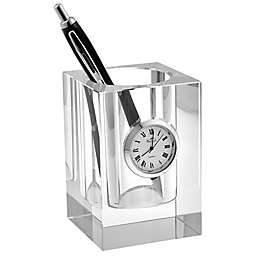 Badash Pen/Pencil Holder with Inlaid Clock