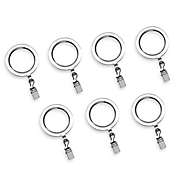 Cambria&reg; Acrylic Flat Clip Rings in Brushed Nickel (Set of 7)