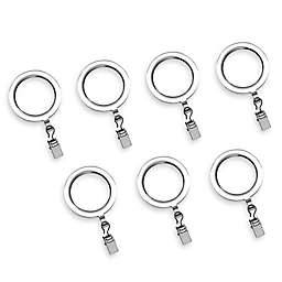 Cambria® Acrylic Flat Clip Rings in Brushed Nickel (Set of 7)