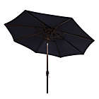 Alternate image 1 for Safavieh UV Resistant Ortega Auto 9-Foot Crank Umbrella in Navy
