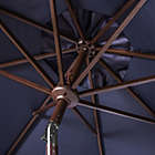 Alternate image 2 for Safavieh UV Resistant Ortega Auto 9-Foot Crank Umbrella in Navy