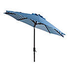 Alternate image 1 for Safavieh UV Resistant Athens Inside Out Striped 9-Foot Crank Umbrella in Blue/White