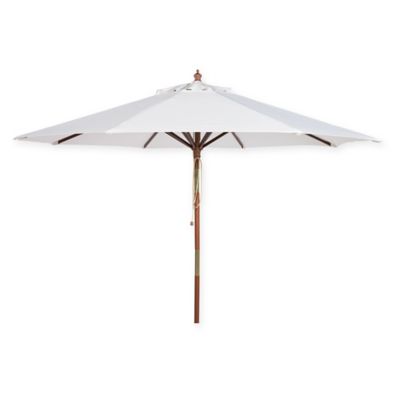 Safavieh UV Resistant Cannes Wooden 9-Foot Market Umbrella